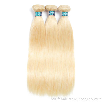 613 Blonde Cuticle Aligned Bundles Wholesale 10A Russian Human Virgin Hair Double Drawn Raw Unprocessed 613 Hair Bundles Vendors